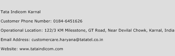 Tata Indicom Karnal Phone Number Customer Service