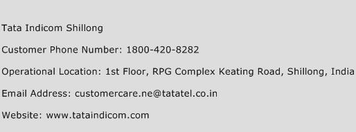 Tata Indicom Shillong Phone Number Customer Service