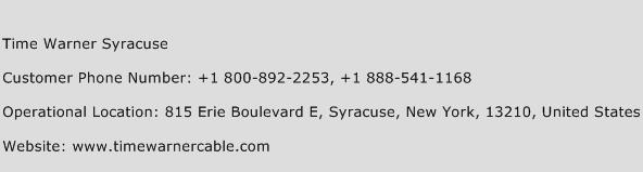 Time Warner Syracuse Phone Number Customer Service