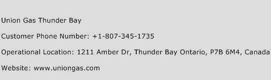 Union Gas Thunder Bay Phone Number Customer Service