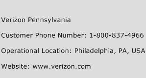 Verizon Pennsylvania Phone Number Customer Service
