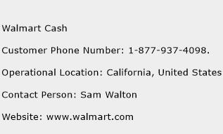 Walmart Cash Phone Number Customer Service