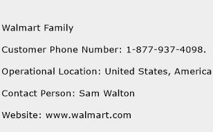Walmart Family Phone Number Customer Service
