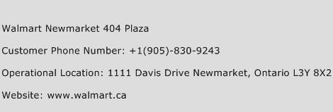 Walmart Newmarket 404 Plaza Phone Number Customer Service