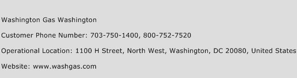 Washington Gas Washington Phone Number Customer Service