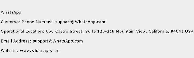 WhatsApp Phone Number Customer Service