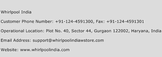 Whirlpool India Phone Number Customer Service