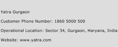 Yatra Gurgaon Phone Number Customer Service